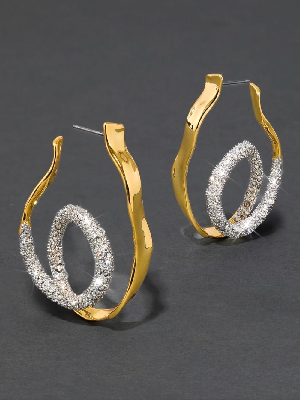 ALEXIS BITTAR Solanales Crystal Orbiting Hoop Earrings